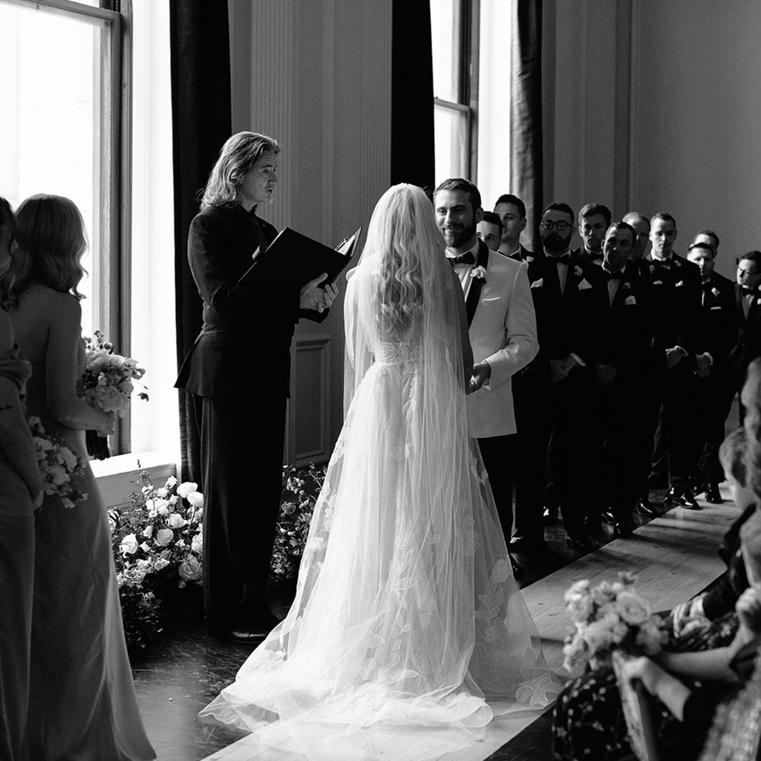 Cescaphe Downtown Club Wedding Officiant: Heather and Dan